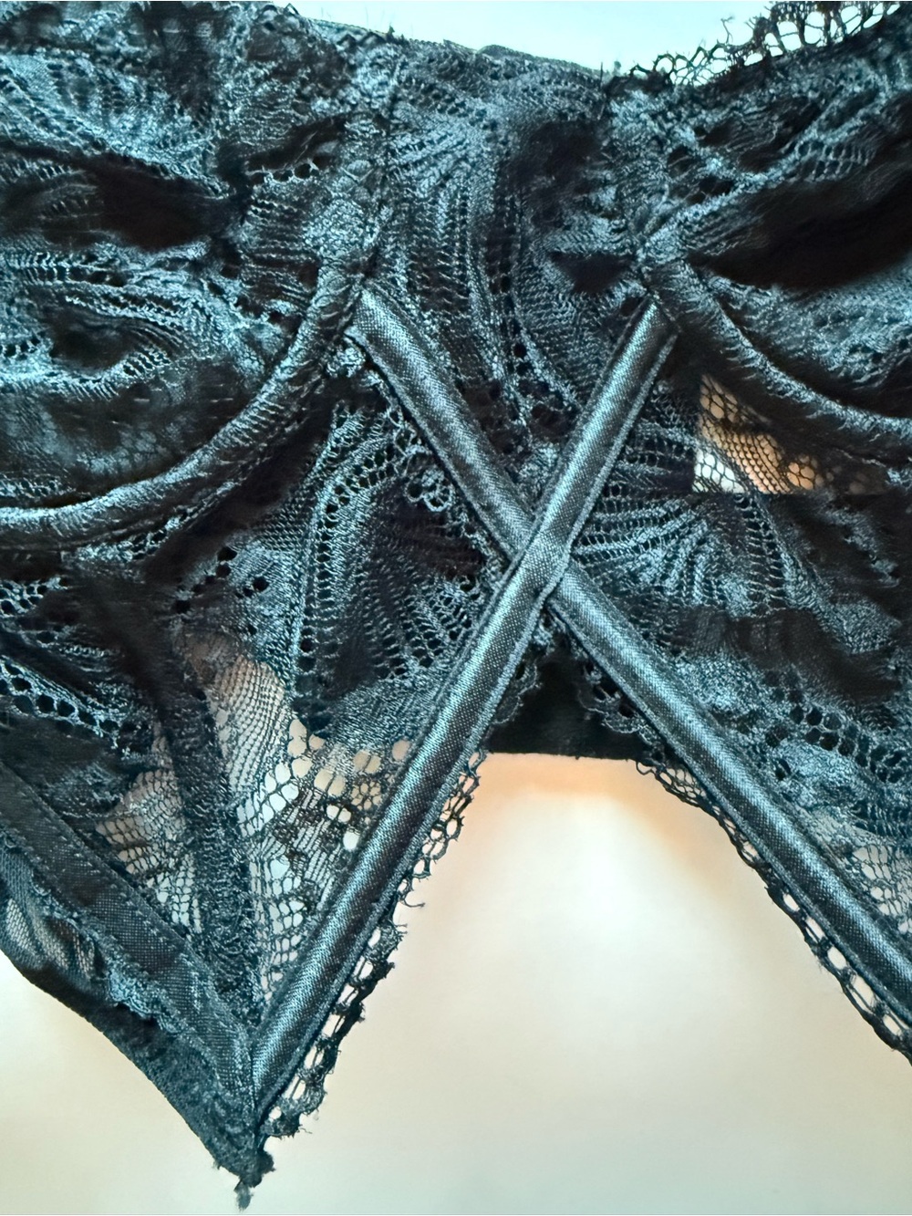 Tic Toc LA Black Lace Corset Bustier Top Small - Picture 9 of 10
